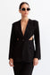 Black cutout blazer/suit set (8306825953518)