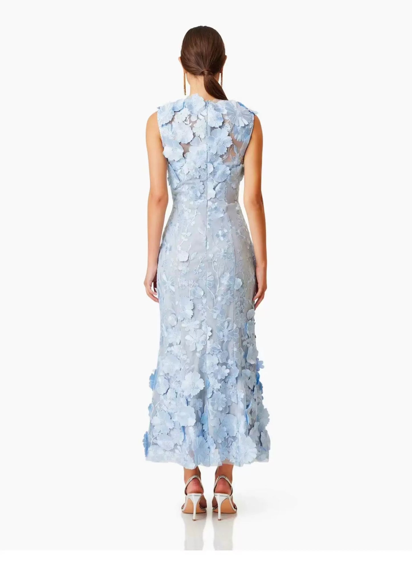Fleur de Ciel blue Midi Dress