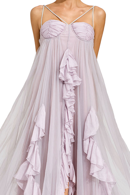 Dream Ruffle Tulle Maxi Dress