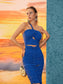 Paula cutout blue midi dress