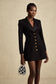 Black single breasted blazer mini dress