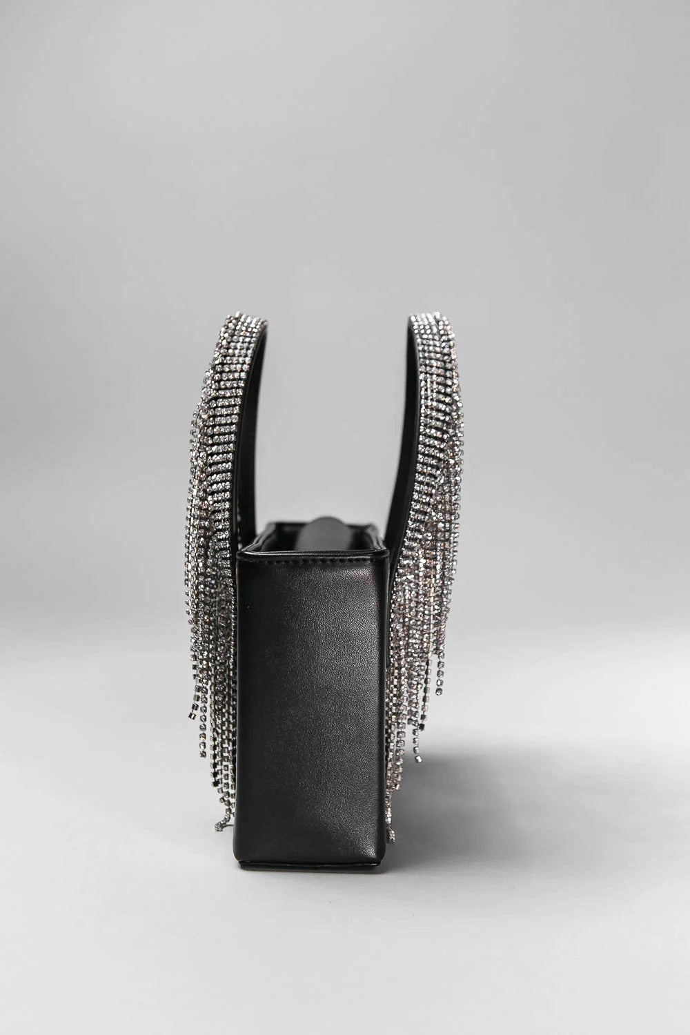 Black rhinestone leather bag (8306314412270)