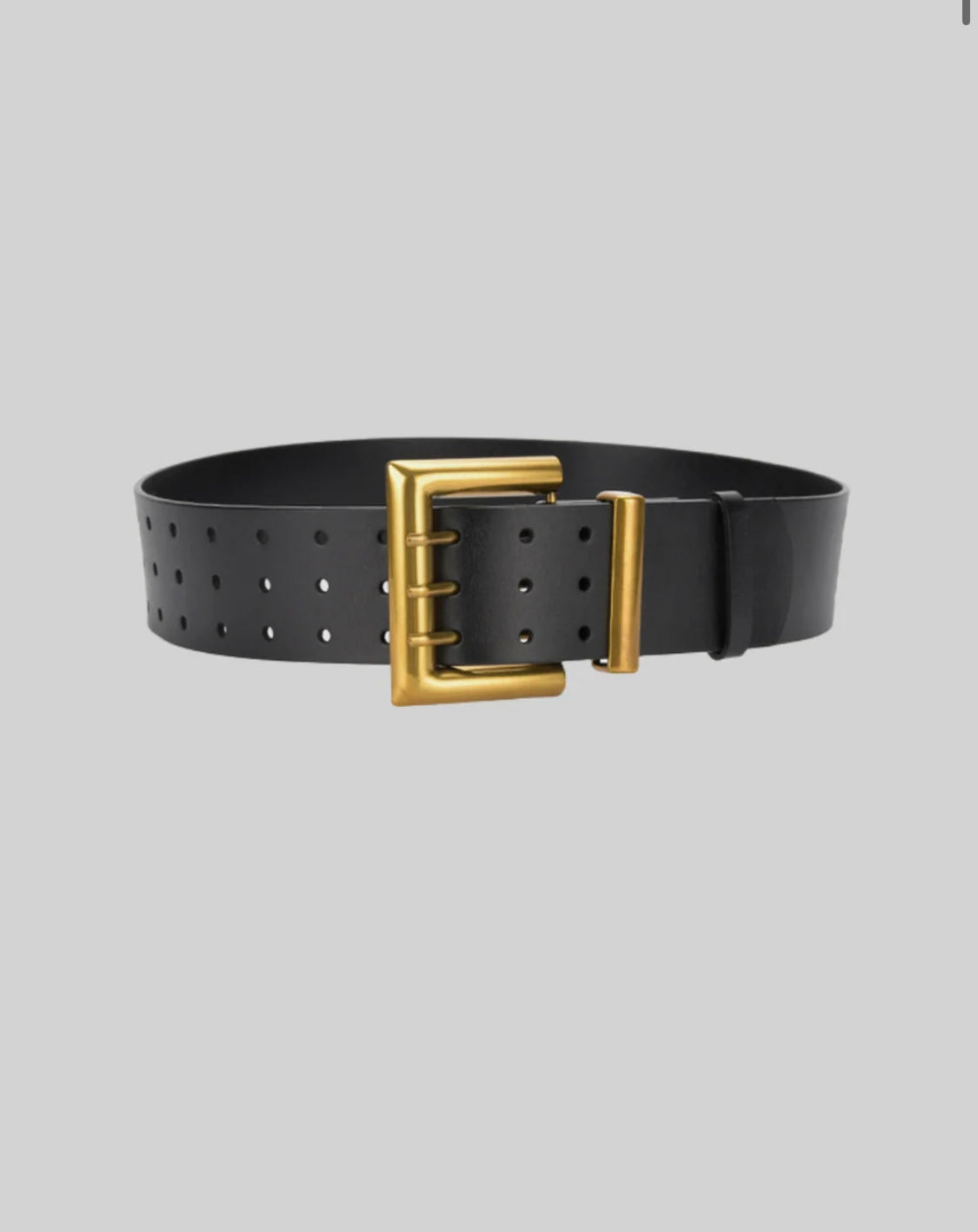 Black leather belt