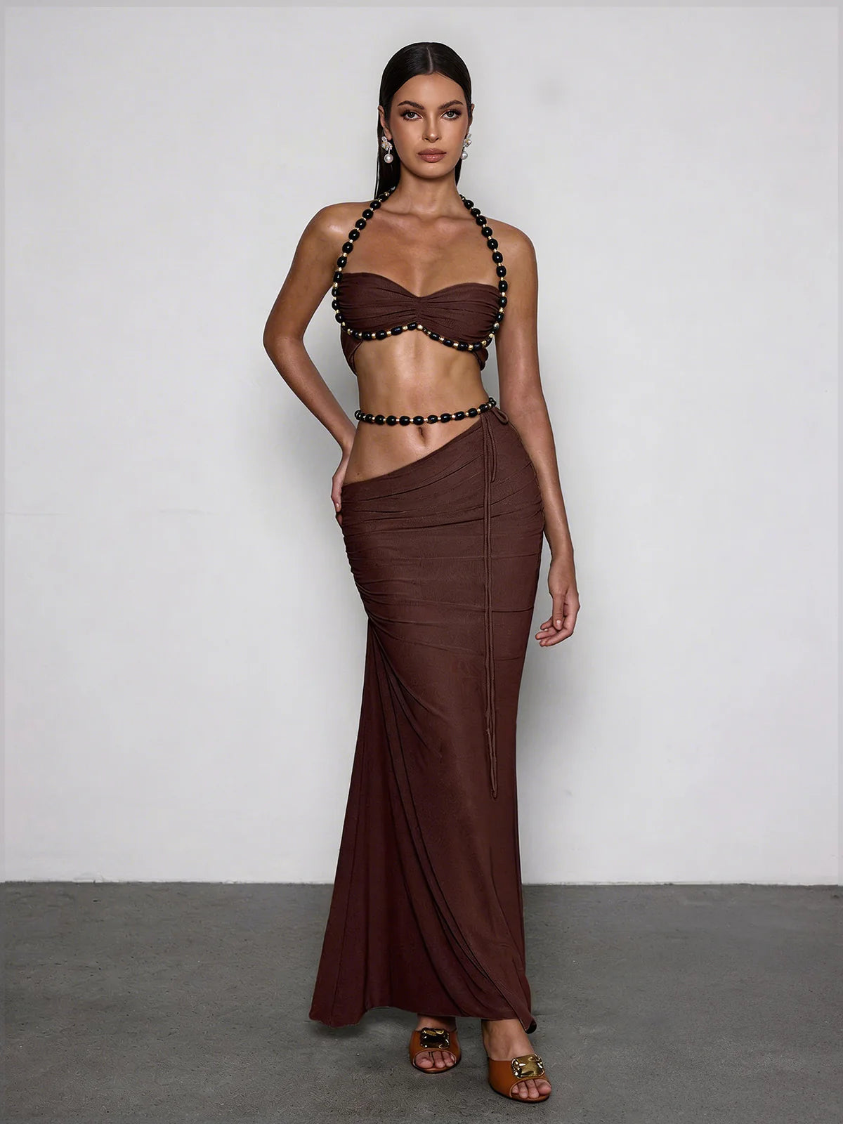 Amara Beaded Maxi Set