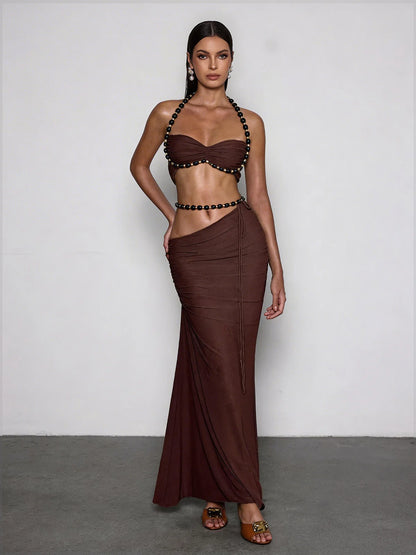 Amara Beaded Maxi Set