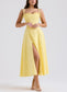 Clarabelle yellow midi dress