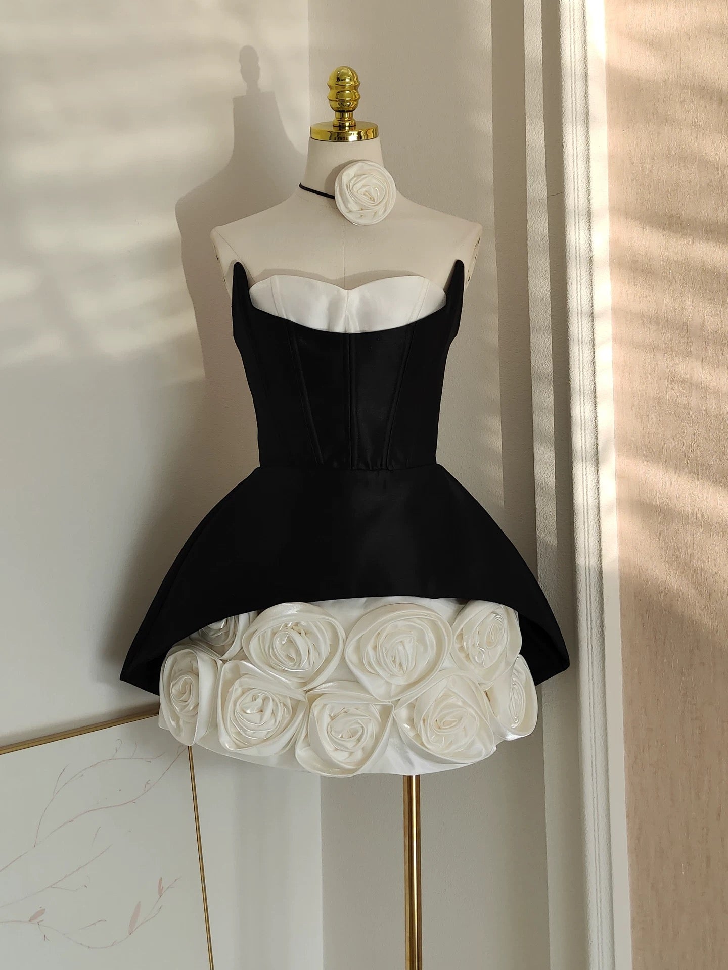 Rosa Petal Corset Mini Dress