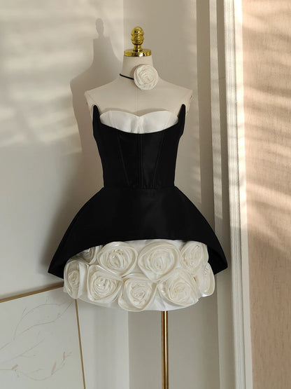 Rosa Petal Corset Mini Dress