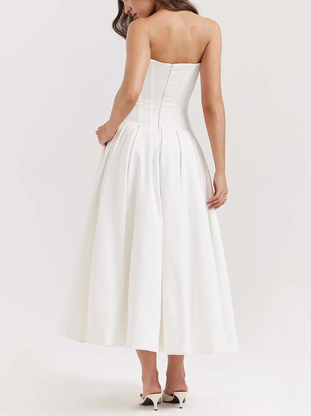 Lady strapless midi dress