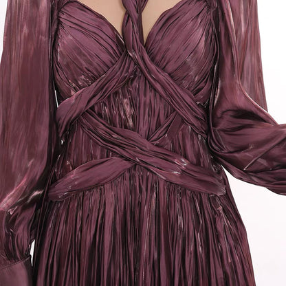 Vespera Pleated Maxi Dress