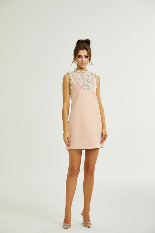 Sina Pearl embellished mini dress