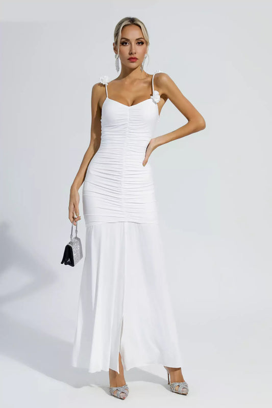 Isla Flower Petal Strap Gown