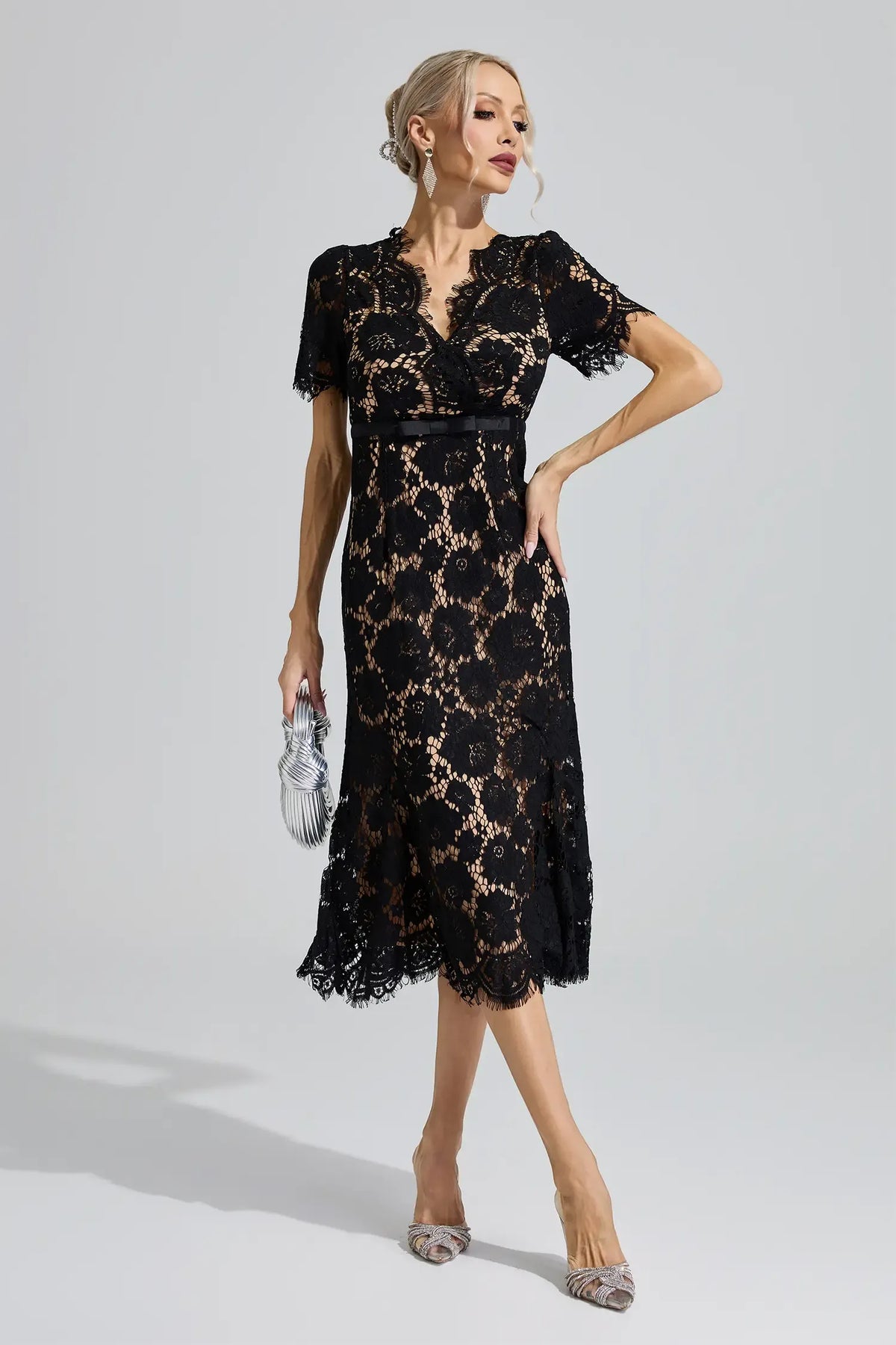Selene Lace Midi Dress