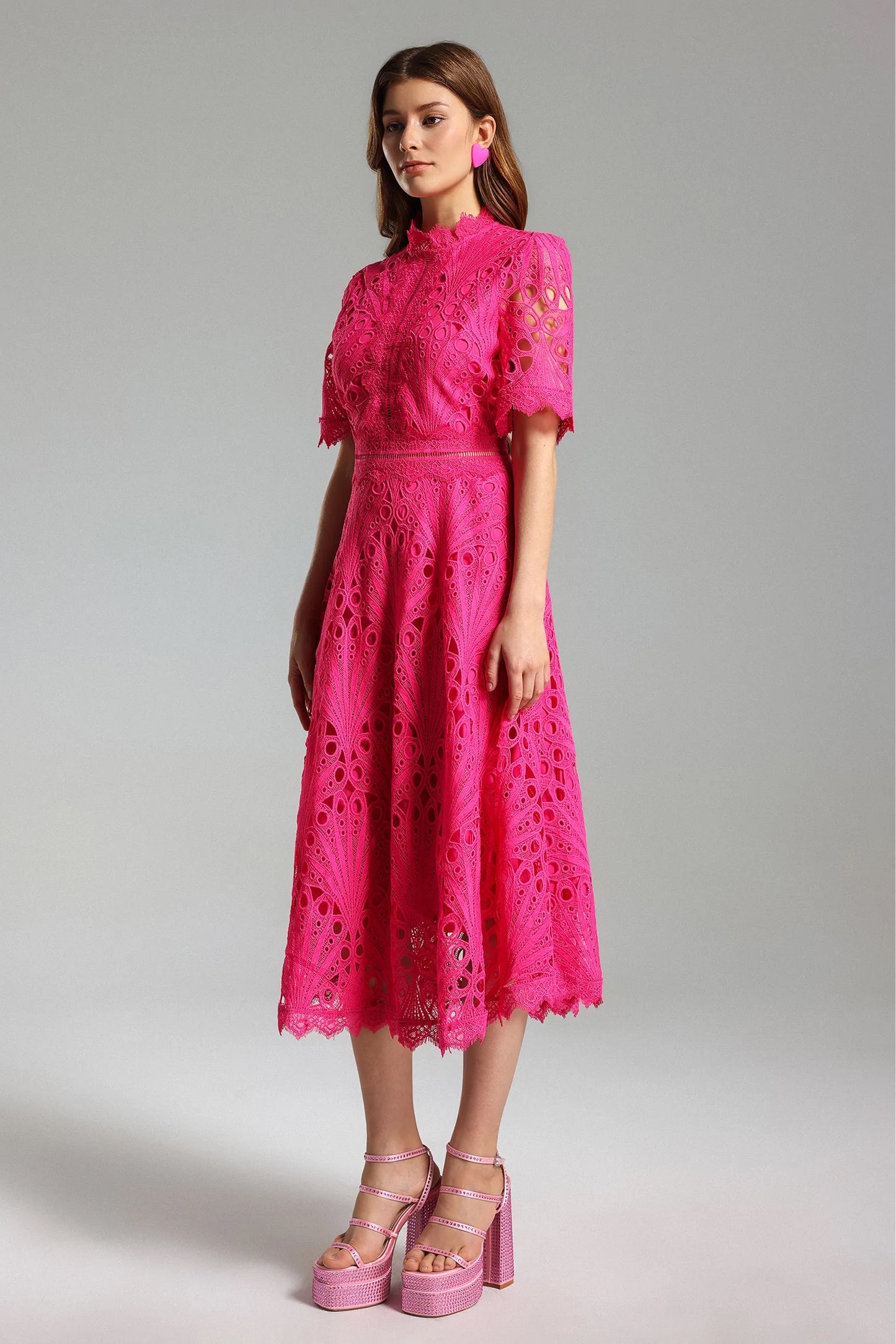 Shaylah lace midi dress