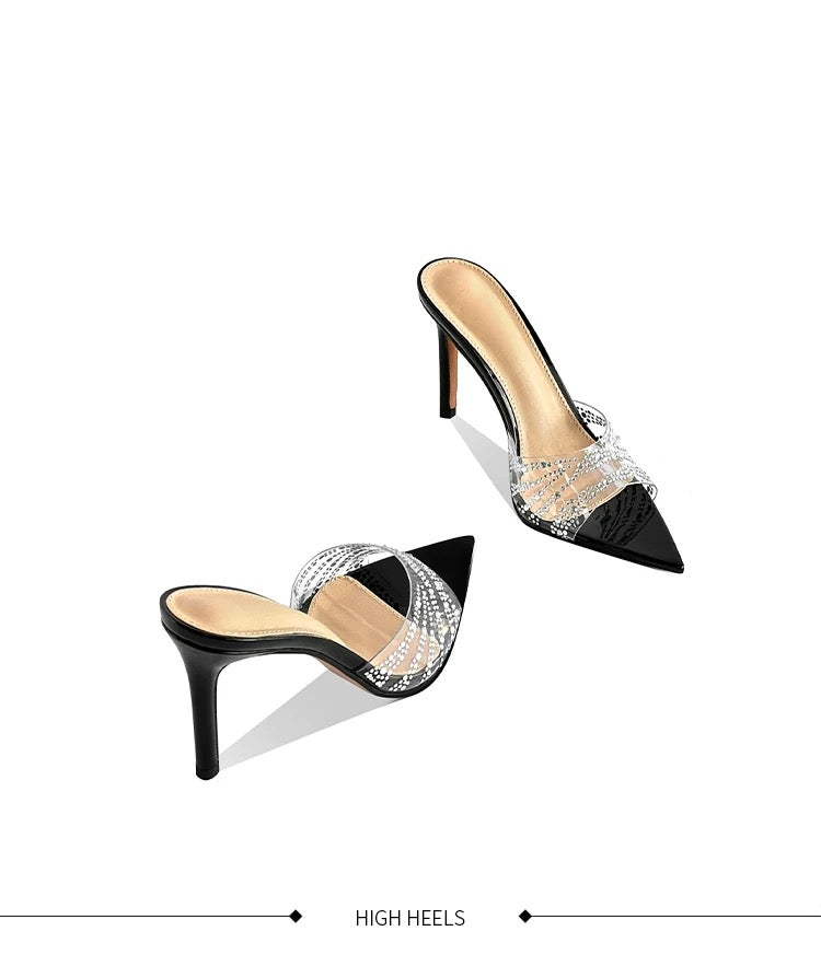 Crystal Whisper PVC Heels