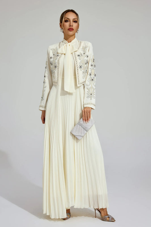 Colette Embroidered Pleat Set