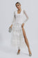 Murphy white mesh maxi dress