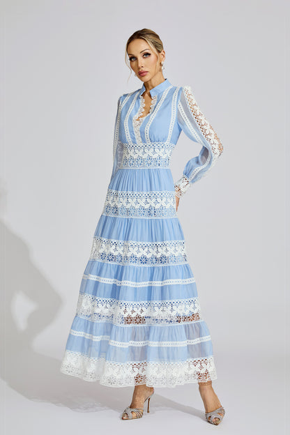 Celeste Lace Panel Maxi Dress