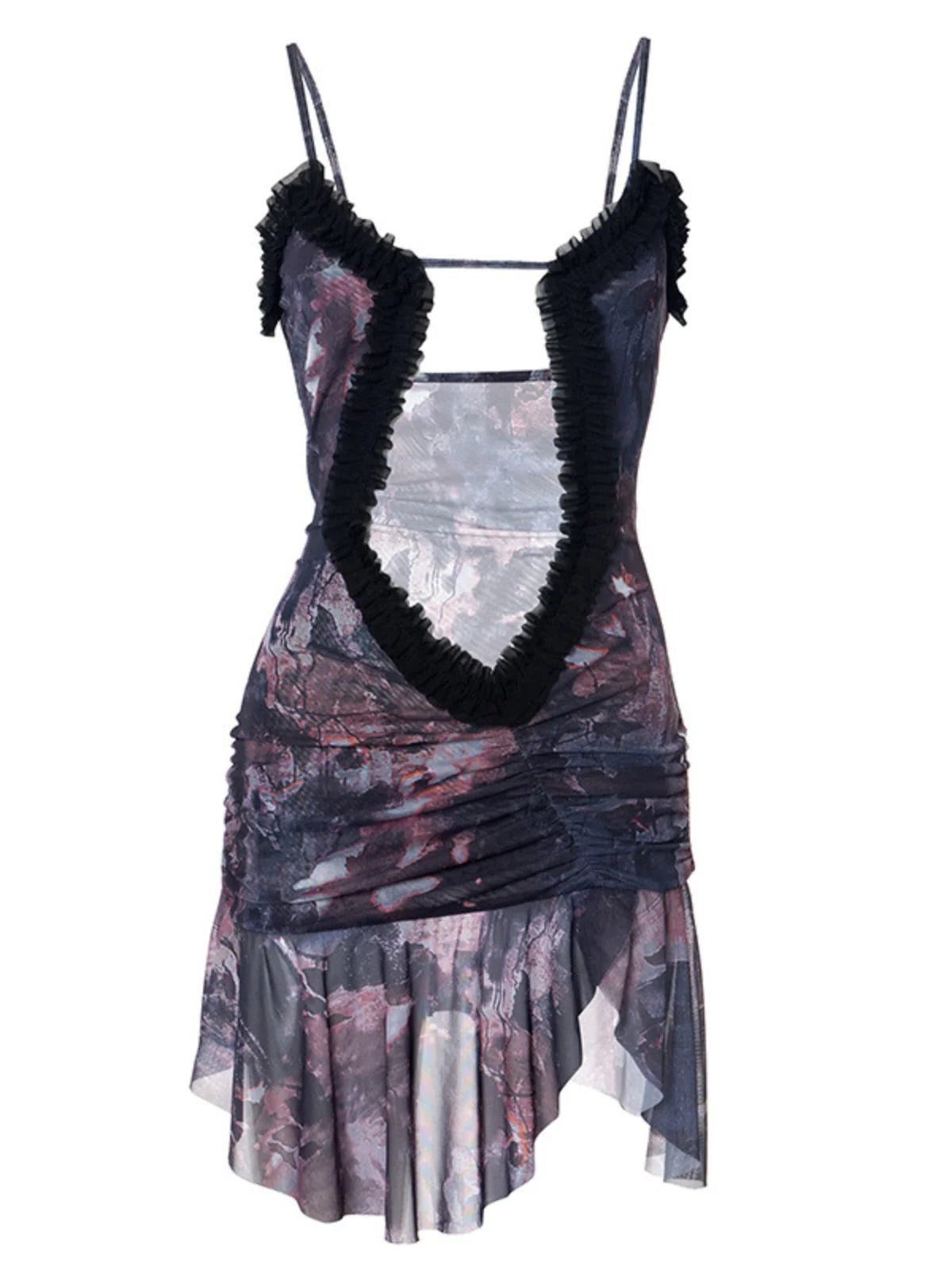 Oli rushed mesh mini dress