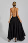 Patricia backless black maxi dress