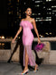 pink mesh/feather maxi dress (8278149234926)