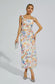 Debby orange floral maxi dress