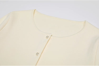 Duchesse Pearl Trim Knit Set