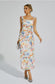 Debby orange floral maxi dress