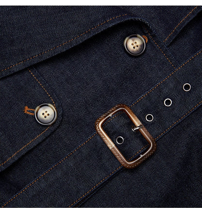 Monaco Denim Belted Trench