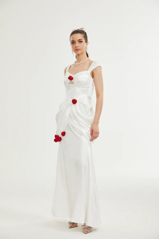 Natalie rose flower maxi dress