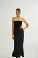 Sifa velvet Corset midi dress