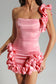 Pink satin mini dress (8308049641710)