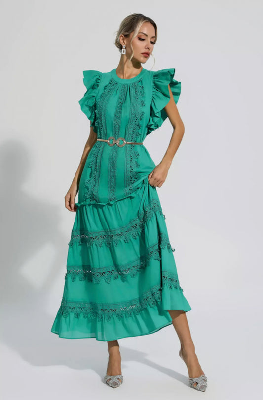 Treasure green maxi dress