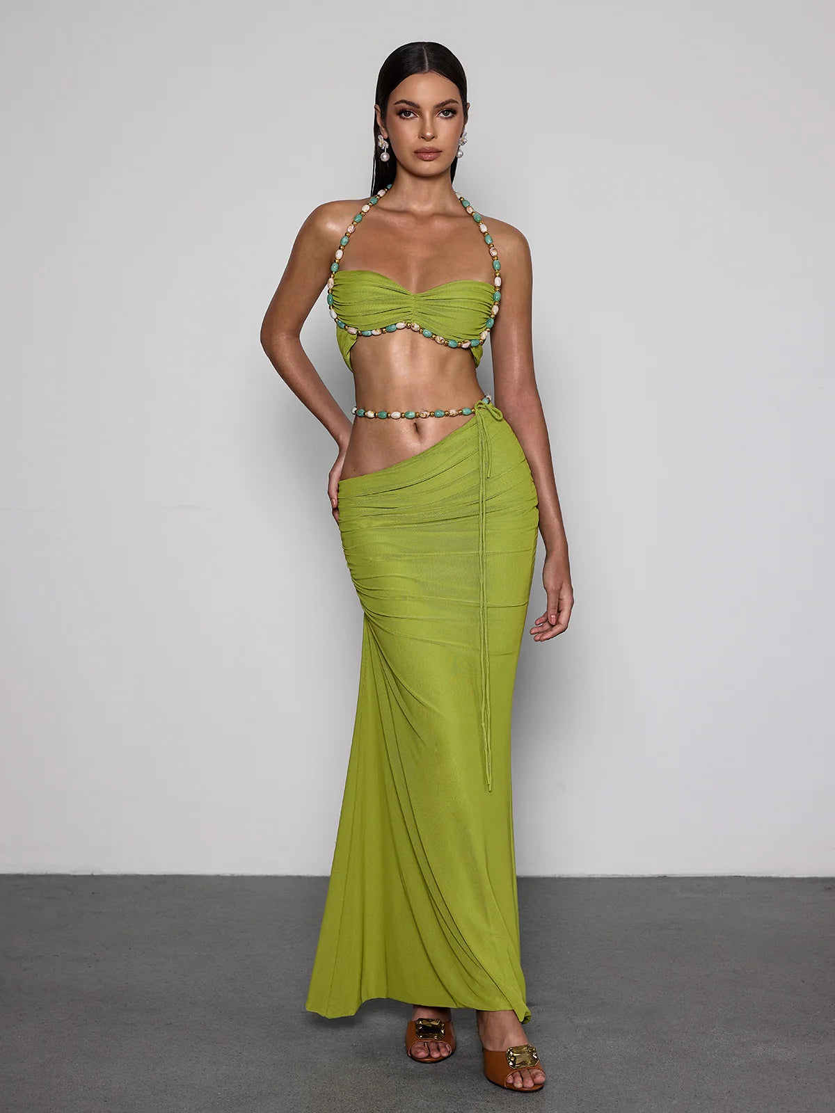 Amara Beaded Maxi Set