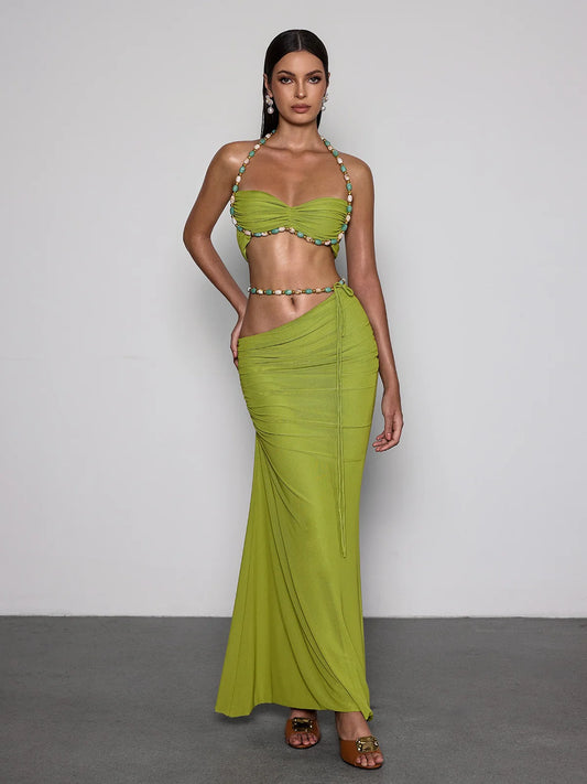 Amara Beaded Maxi Set