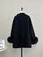 Wool fur bowknot coat