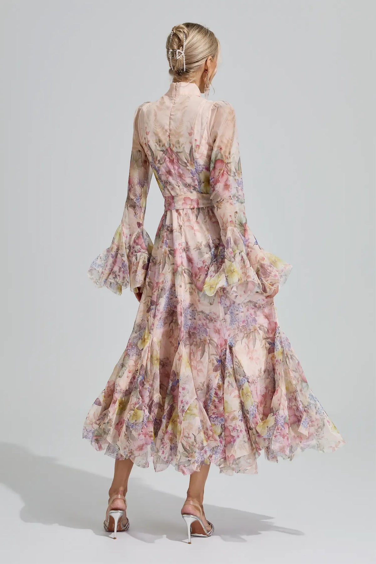 Rosalie Floral Chiffon Midi Dress