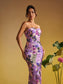 Kevin purple flower maxi dress