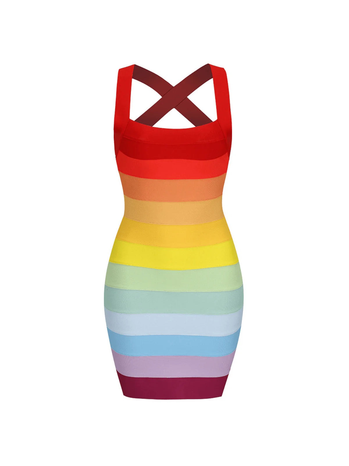 Lisa rainbow mini dress