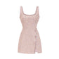 Glen pink tweed mini dress