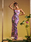 Kevin purple flower maxi dress