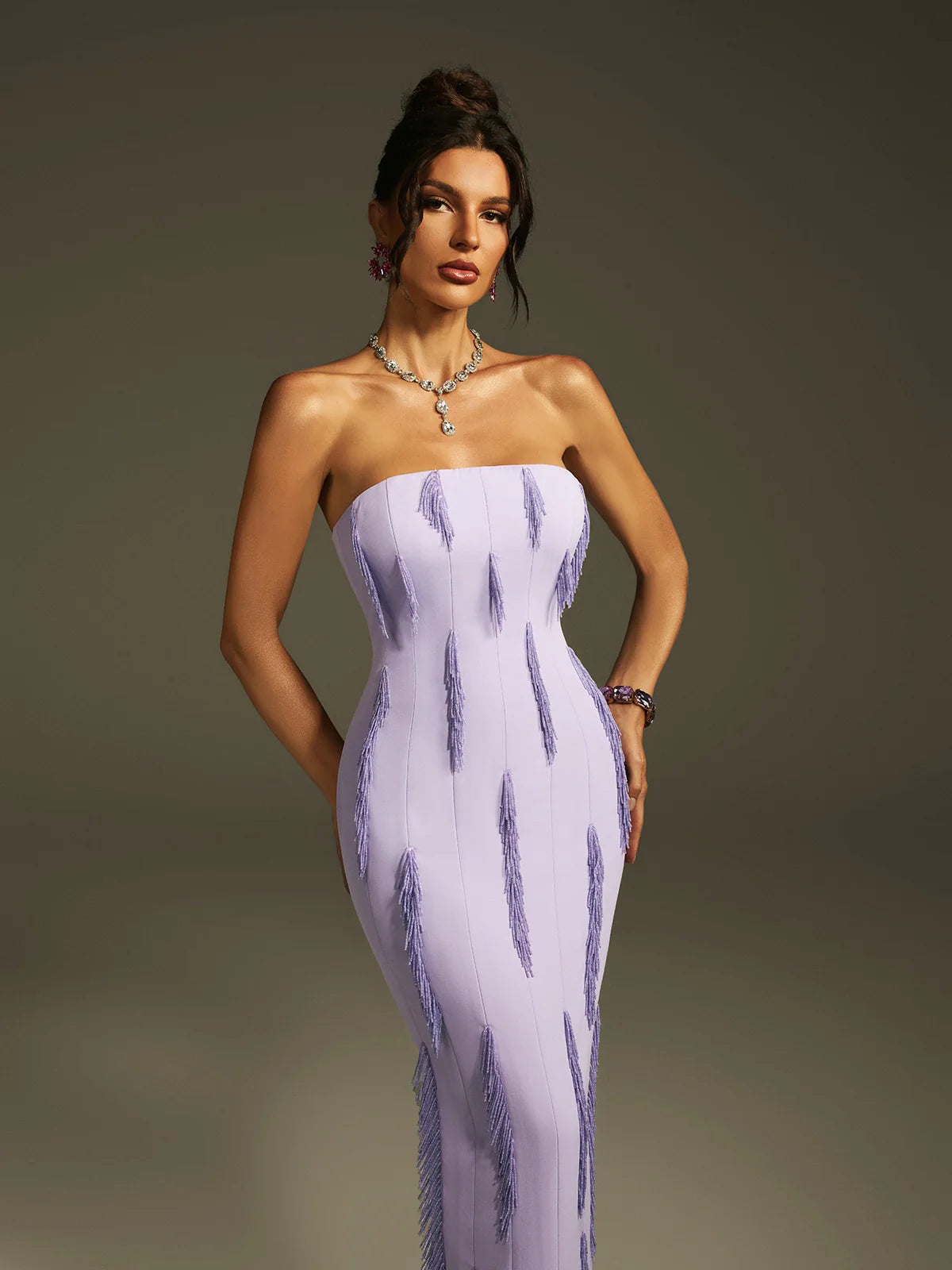 Étoile Lilac Tassel Gown