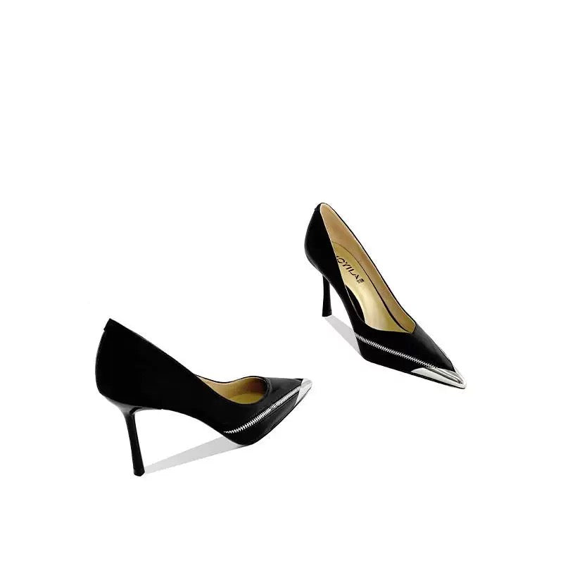 Midnight Zip Detail Pumps