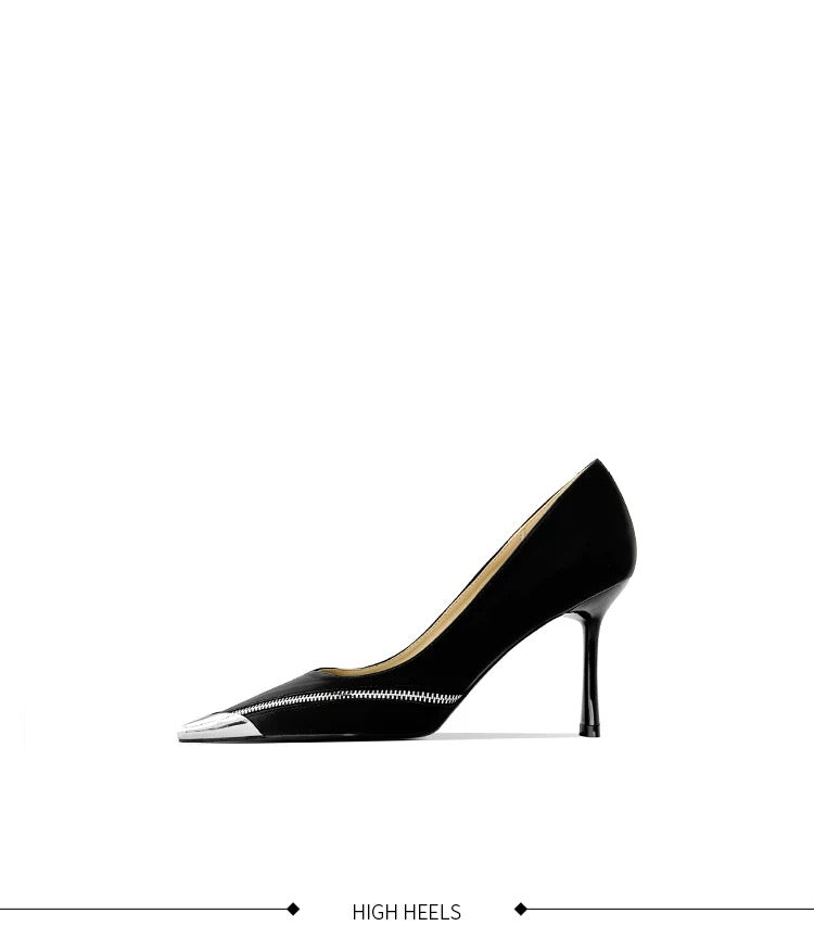Midnight Zip Detail Pumps