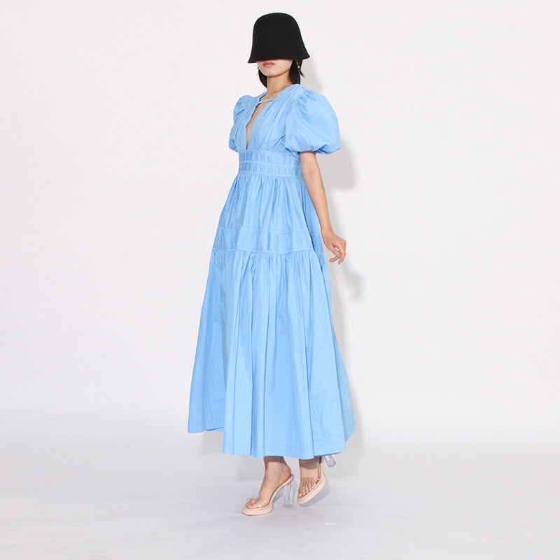 Puff sleeves  maxi dress