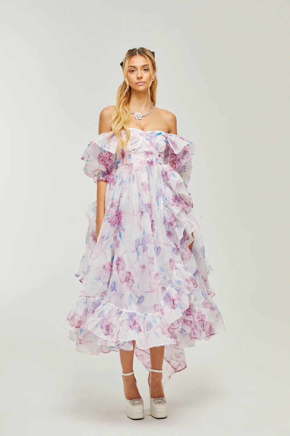 Beatrice floral midi dress