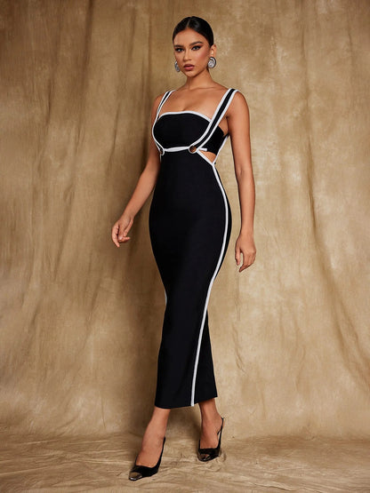 Black/white top/skirt set