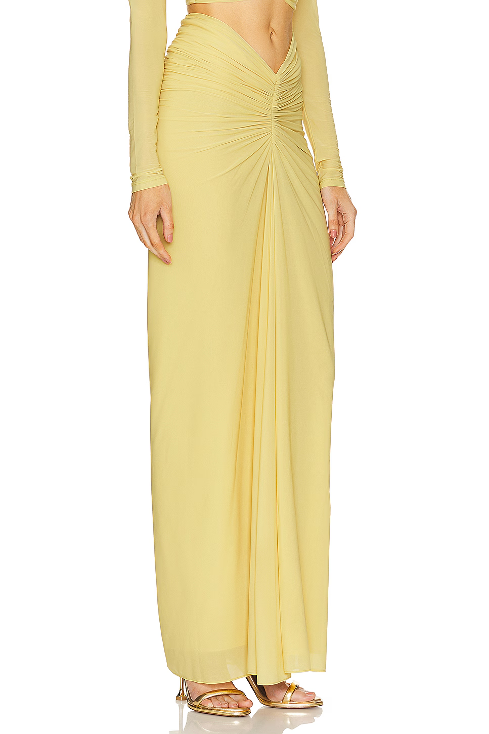 Soleil Cut-Out Yellow Draped Set
