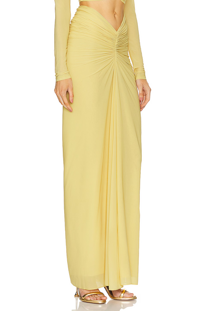 Soleil Cut-Out Yellow Draped Set