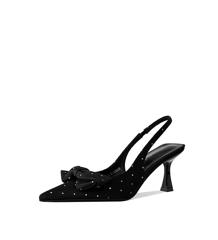 Amélie Crystal Slingback Heels